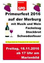 Einladung zum Primeurfest 2016 der SPD Kirrberg